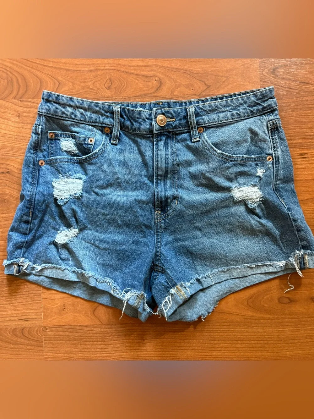 No Boundaries Distressed Denim Cutoff Shorts - Blue